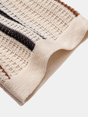 Stripe Crochet Button Up Shirt & Straight Leg Linen Pants